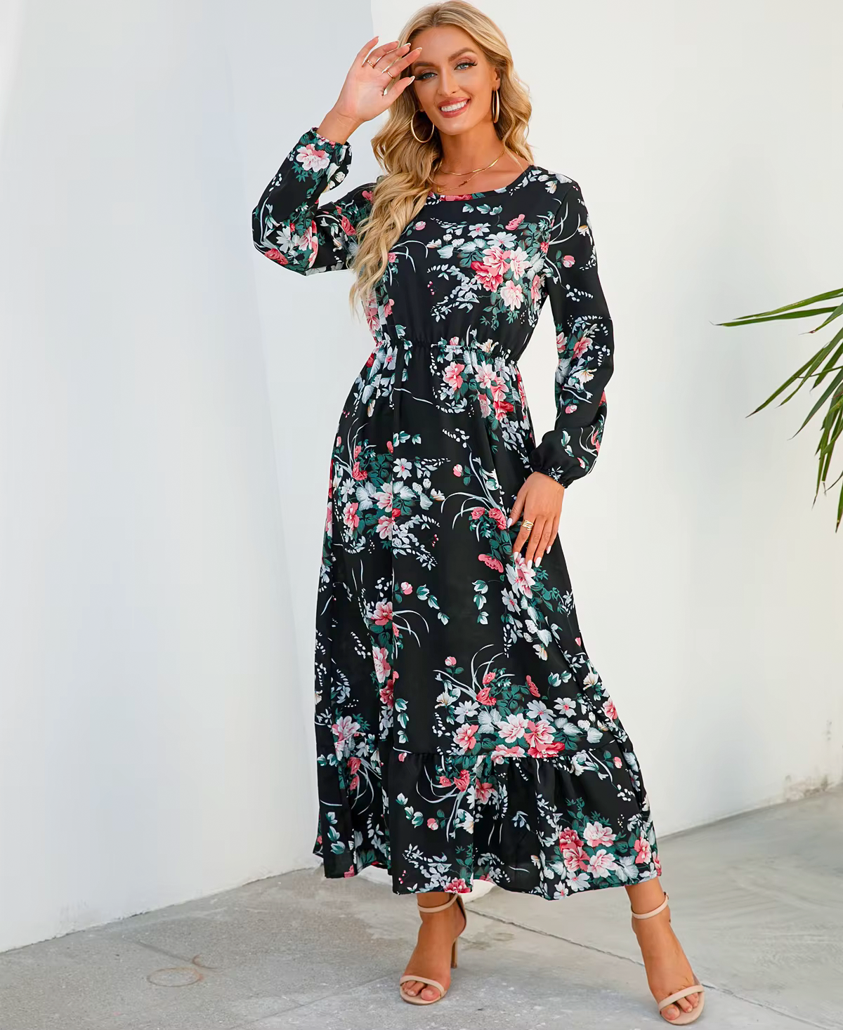 Robe Bohème Manches Longues