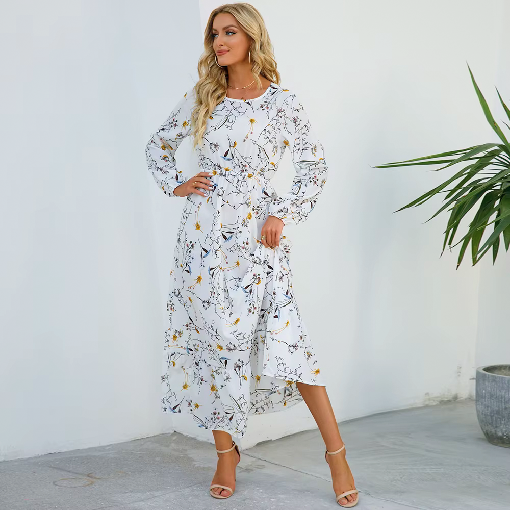 Robe Bohème Manches Longues